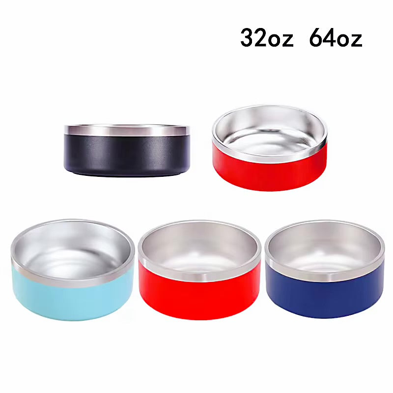 LUXEPUP Luxury Stainless Steel Dog Bowl Set – Slip-Resistant, Non-Toxic & Dishwasher Safe