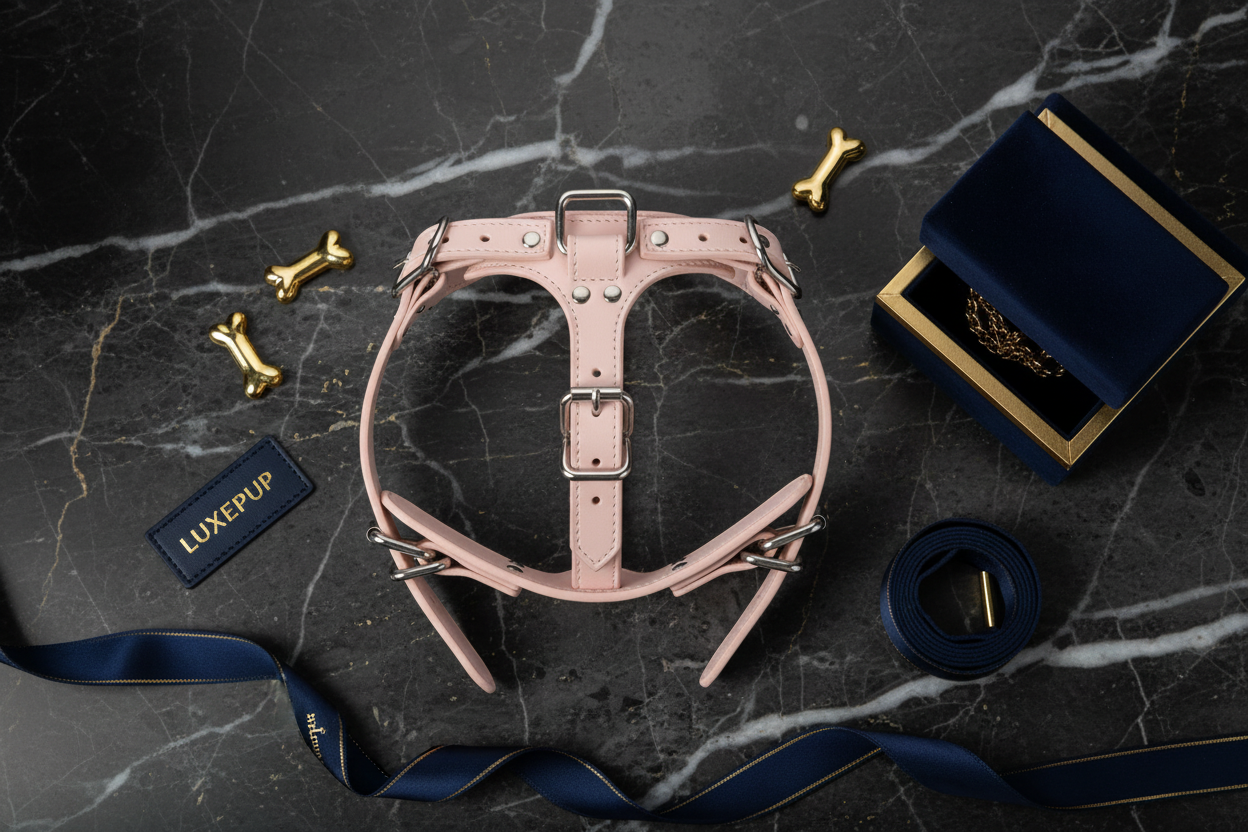Pink Harness Flat Lay